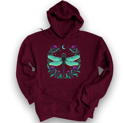 Lunar Dragonfly Hoodie - Maroon