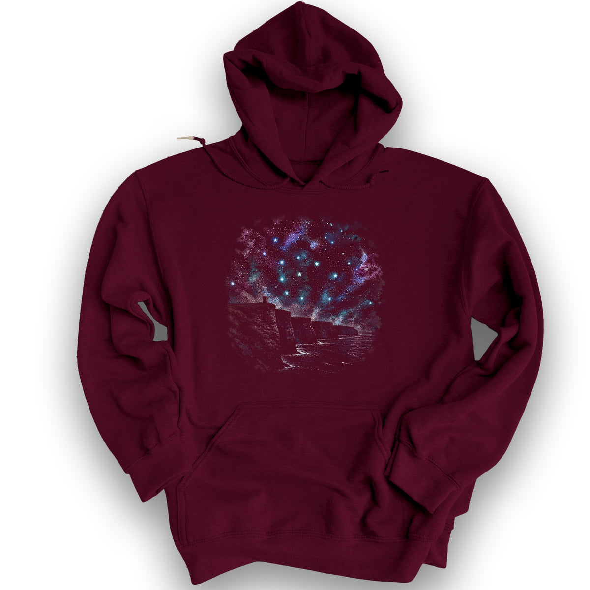 Cliffs of Moher Stars Hoodie - Maroon