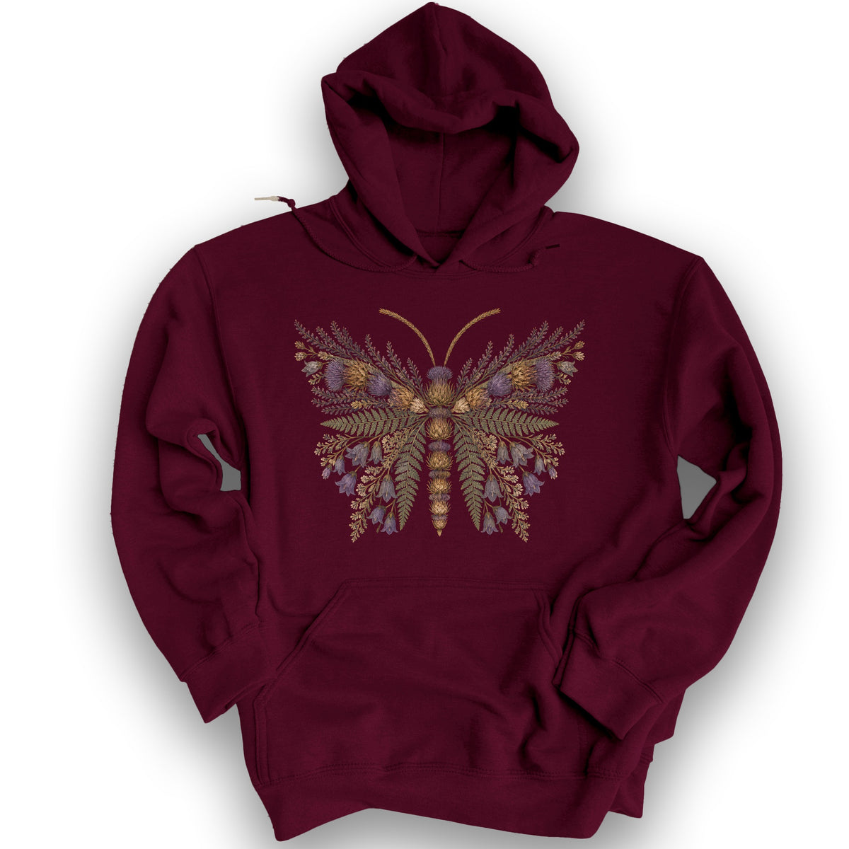 Thistle Butterfly Hoodie - Maroon