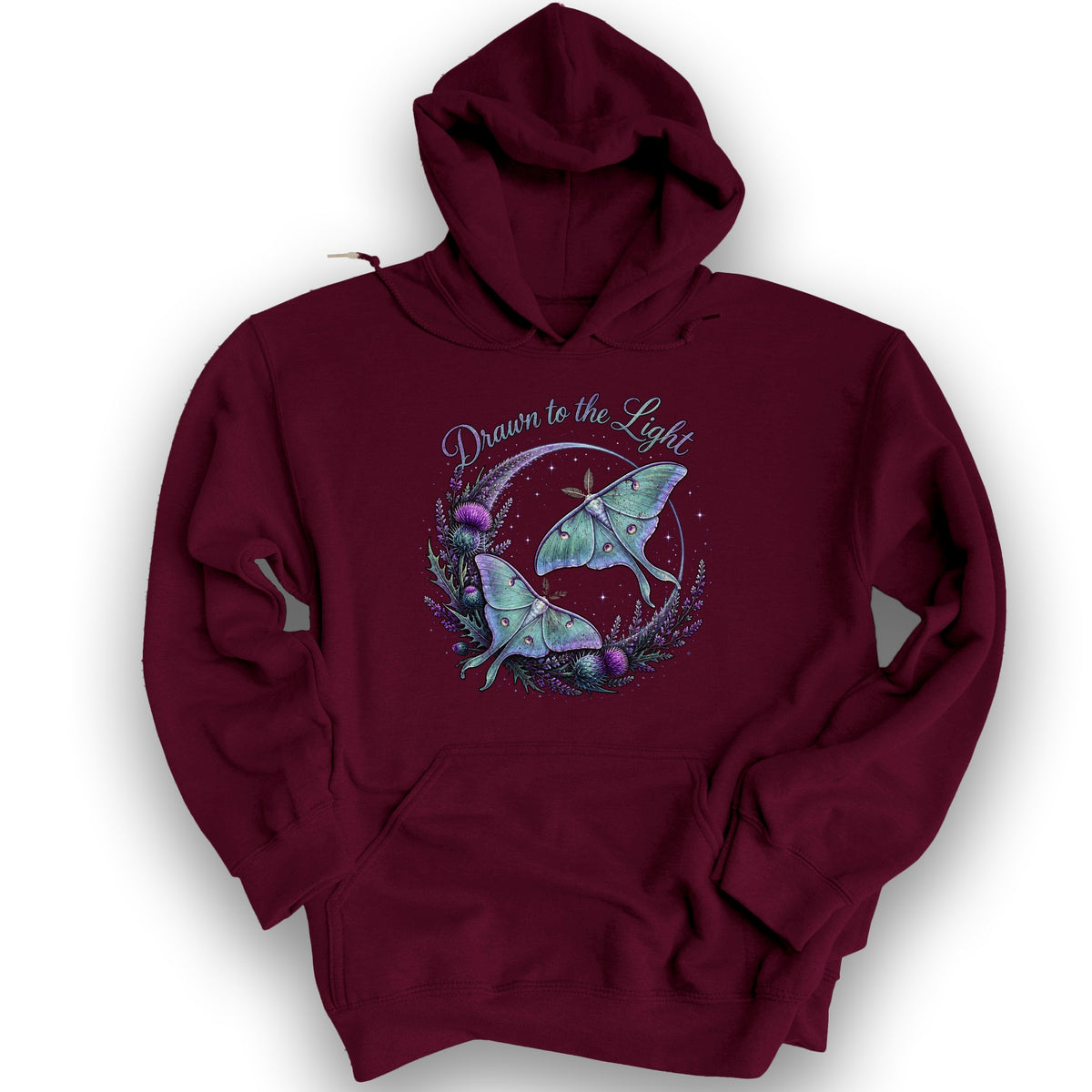 Drawn To The Light Hoodie - Maroon