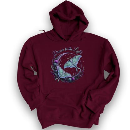 Drawn To The Light Hoodie - Maroon