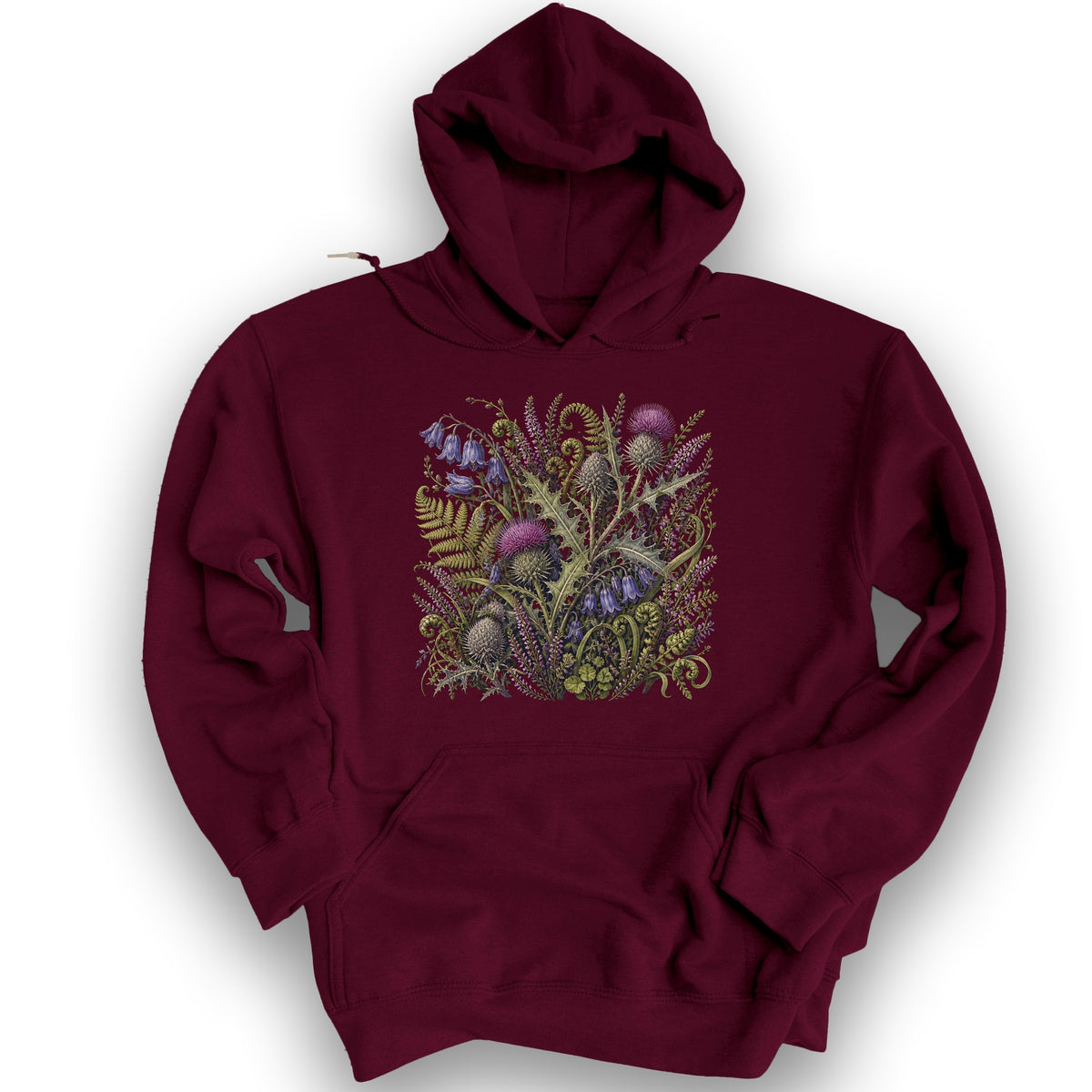 Wild Thistles Hoodie - Maroon