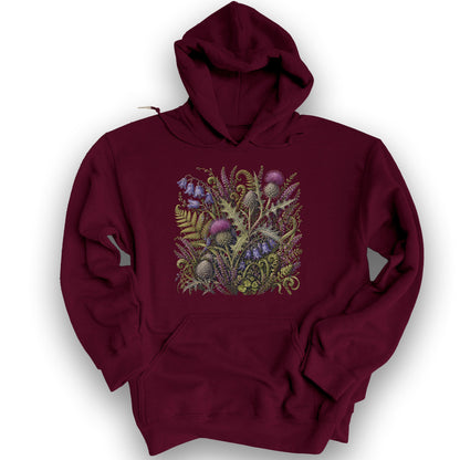 Wild Thistles Hoodie - Maroon