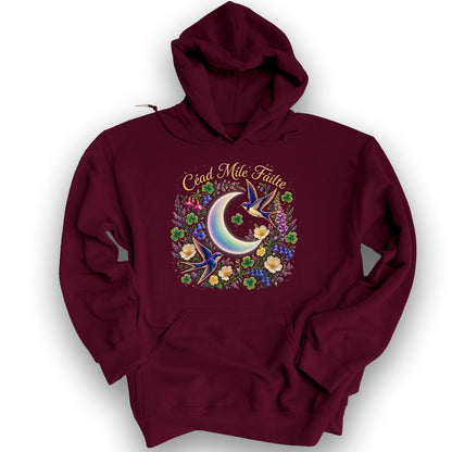 Céad Míle Fáilte Moon Hoodie - Maroon