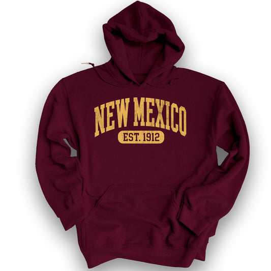 New Mexico Est 1912 Hoodie - Maroon
