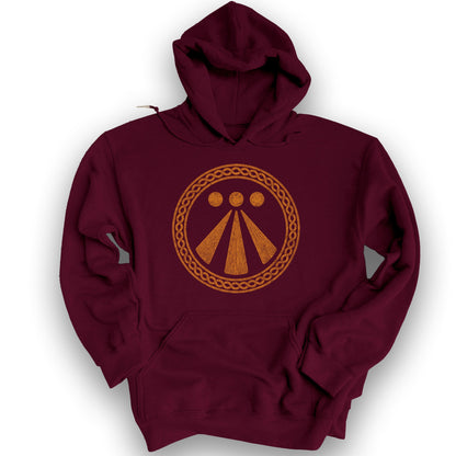 Awen Celtic Knot Hoodie - Maroon