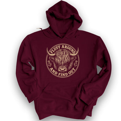 Fluff Around Coo Hoodie - Maroon