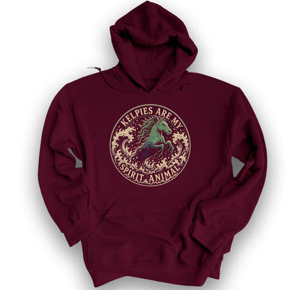 Kelpie Badge Hoodie - Maroon