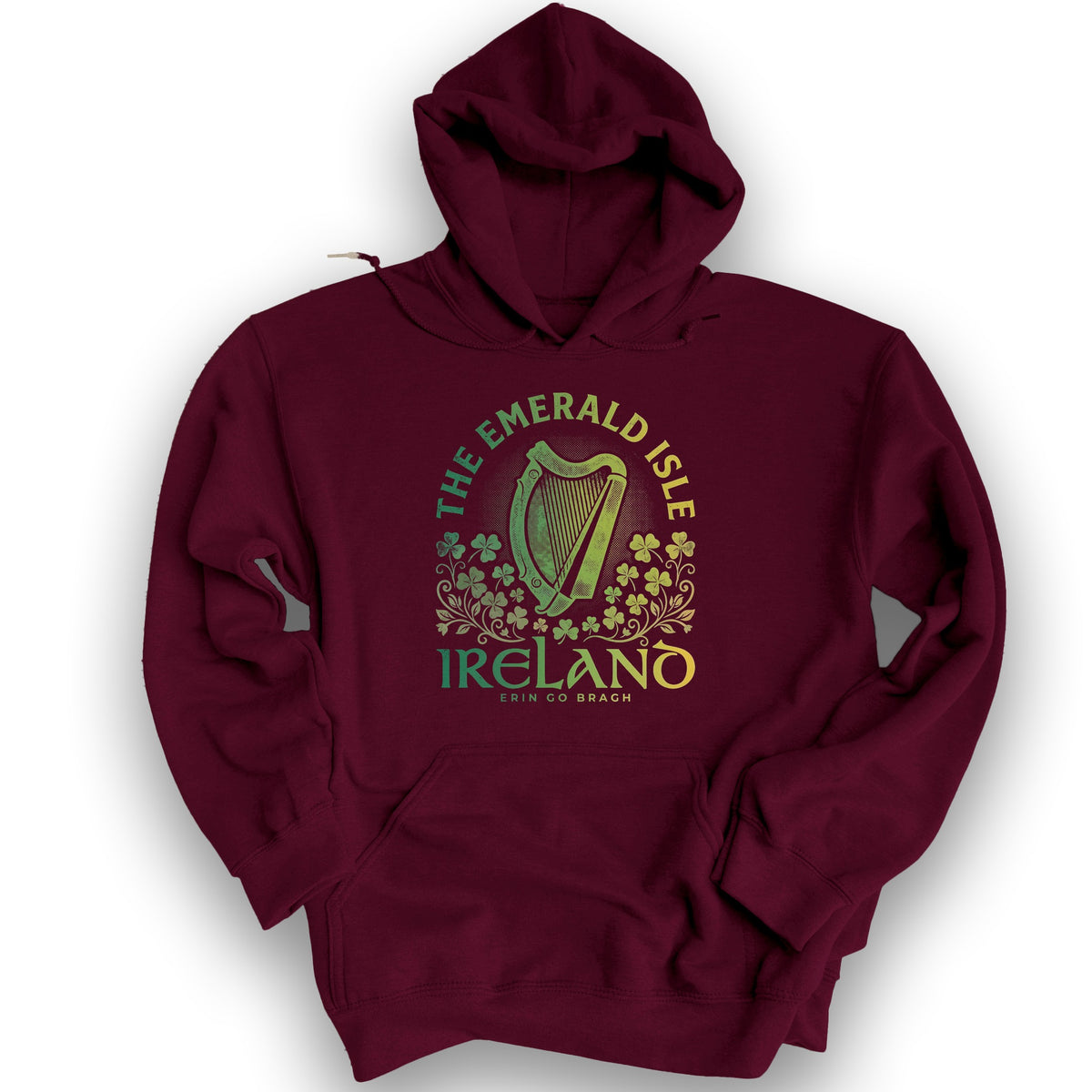 Ireland Erin Harp Hoodie - Maroon