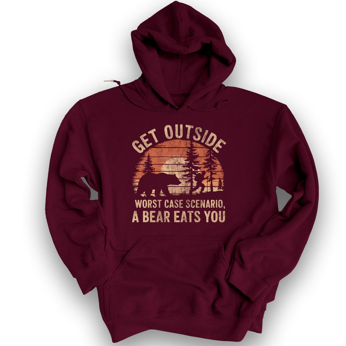 Get Outside "Worst Case Scenario" Hoodie - Maroon