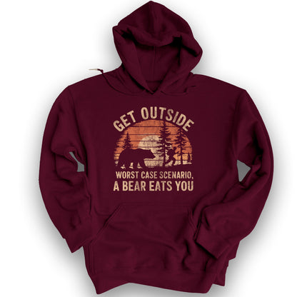 Get Outside "Worst Case Scenario" Hoodie - Maroon