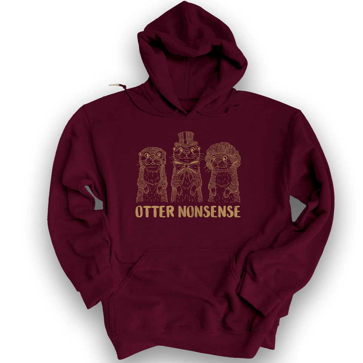 Otter Nonsense Hoodie - Maroon
