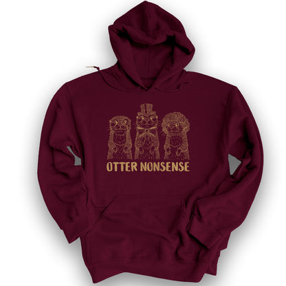 Otter Nonsense Hoodie - Maroon
