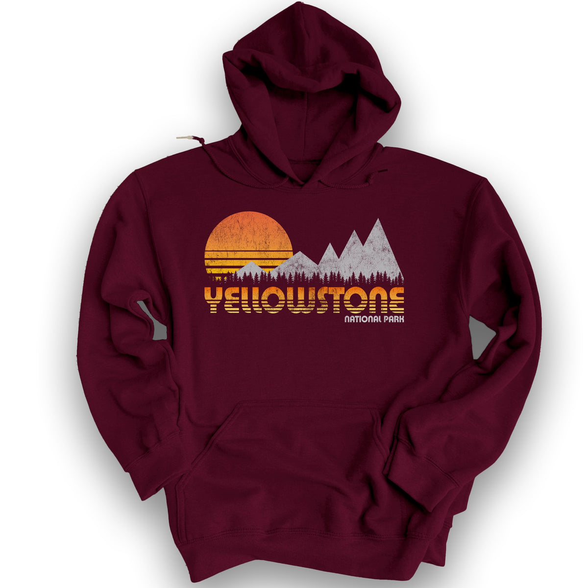 Yellowstone 80's Retro Hoodie - Maroon