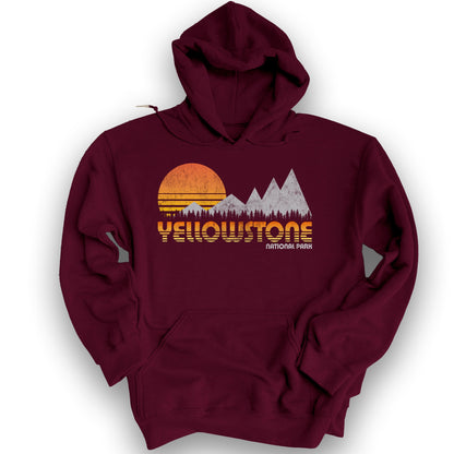Yellowstone 80's Retro Hoodie - Maroon