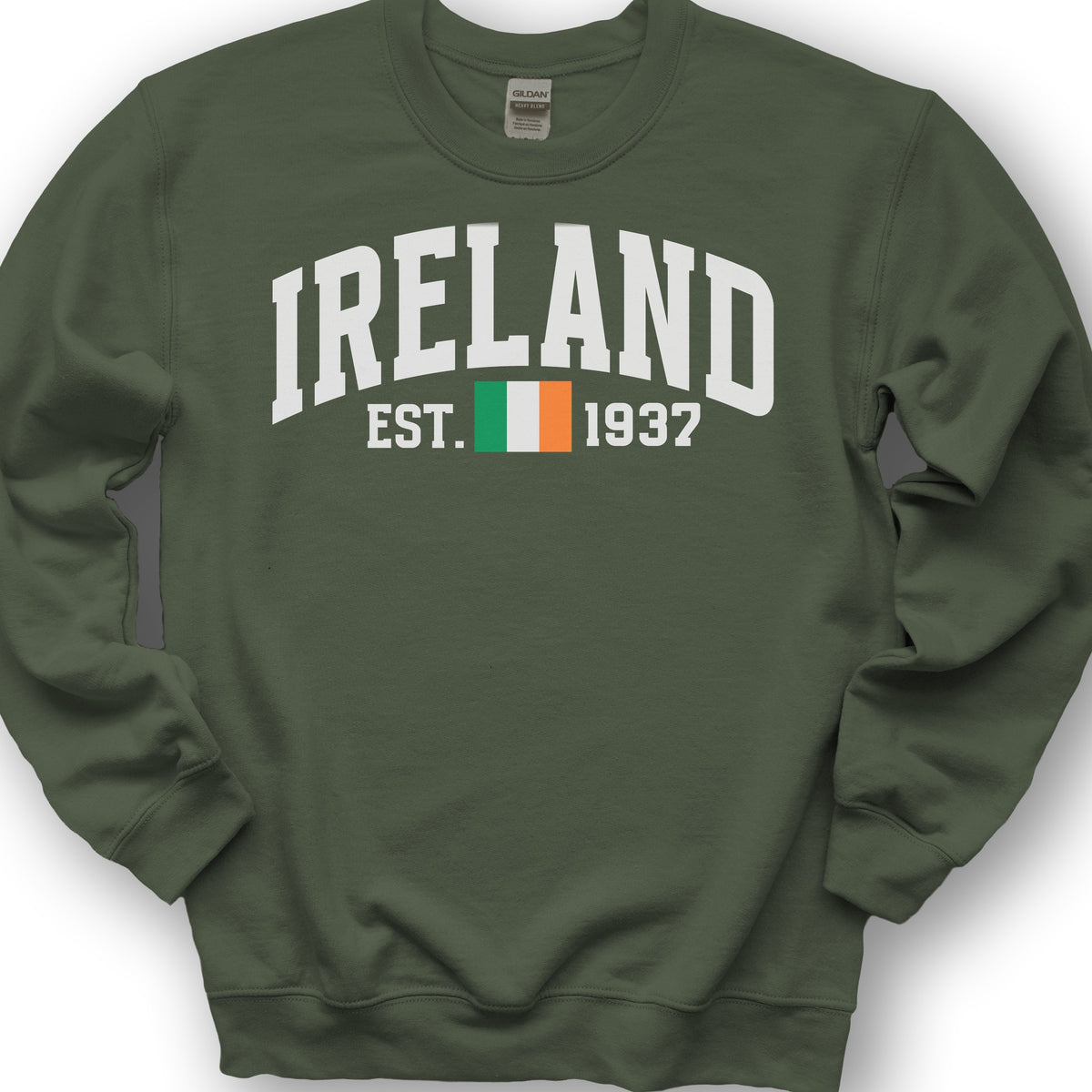 Ireland Varsity Flag Sweatshirt - Military Green