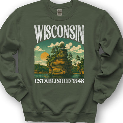 Wisconsin "Big & Bold" Sweatshirt - Military Green
