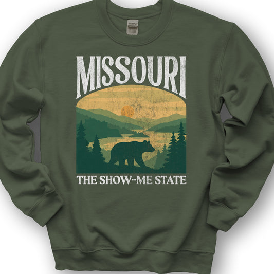 Missouri "Big and Bold" Sweatshirt - Military Green