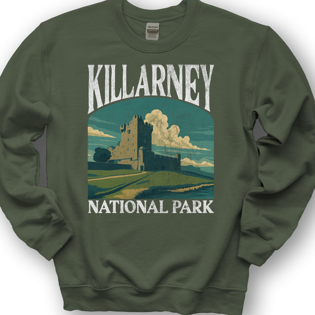 Killarney National Park "Big and Bold" Sweatshirt - Military Green