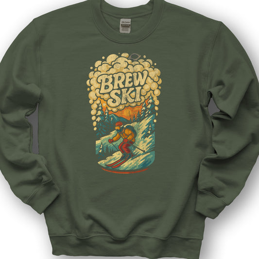 Brew Ski Sweatshirt - Military Green