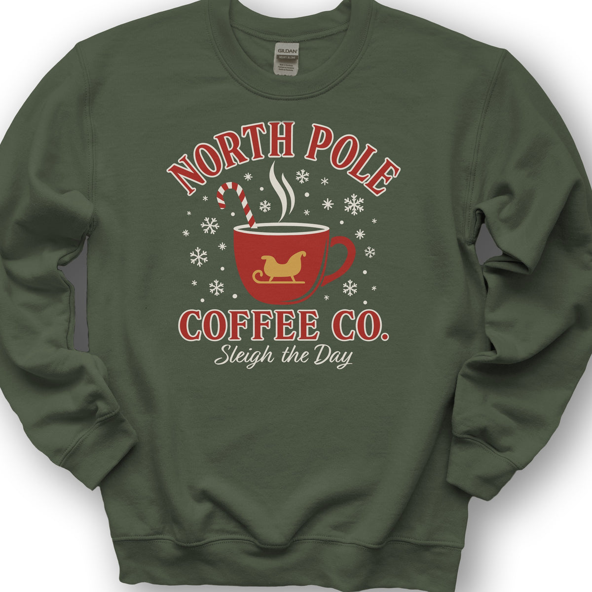 North Pole Coffee Company Sweatshirt - Military Green