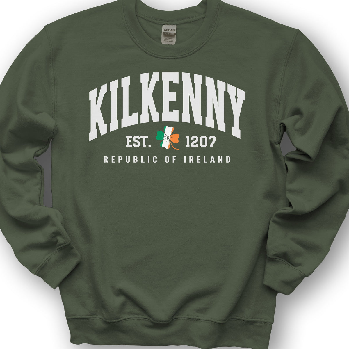 Kilkenny Varsity Flag Sweatshirt - Military Green