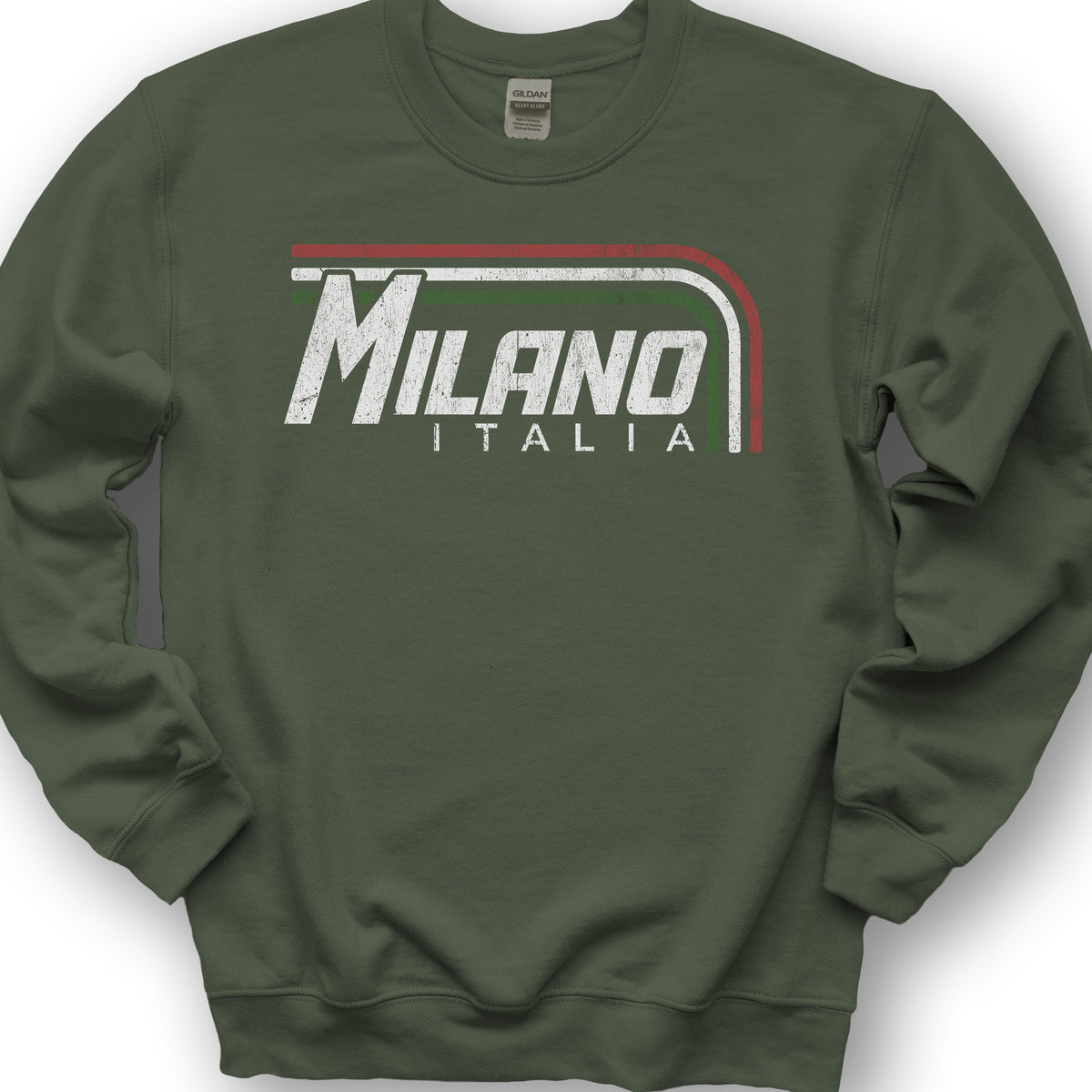 Milano Stripes Sweatshirt - Military Green