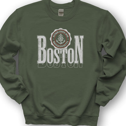 Boston Scoop Sweatshirt - Military Green