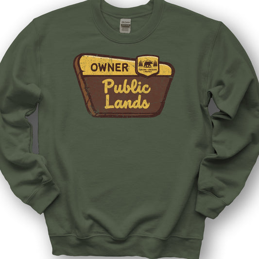 Public Lands Owner Sweatshirt - Military Green