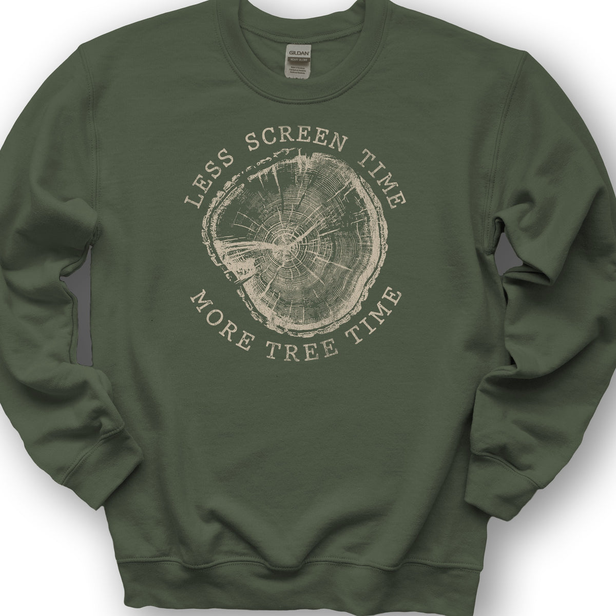 More Tree Time Sweatshirt - Military Green