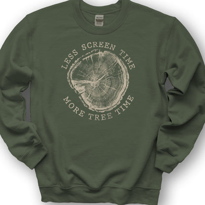 More Tree Time Sweatshirt - Military Green