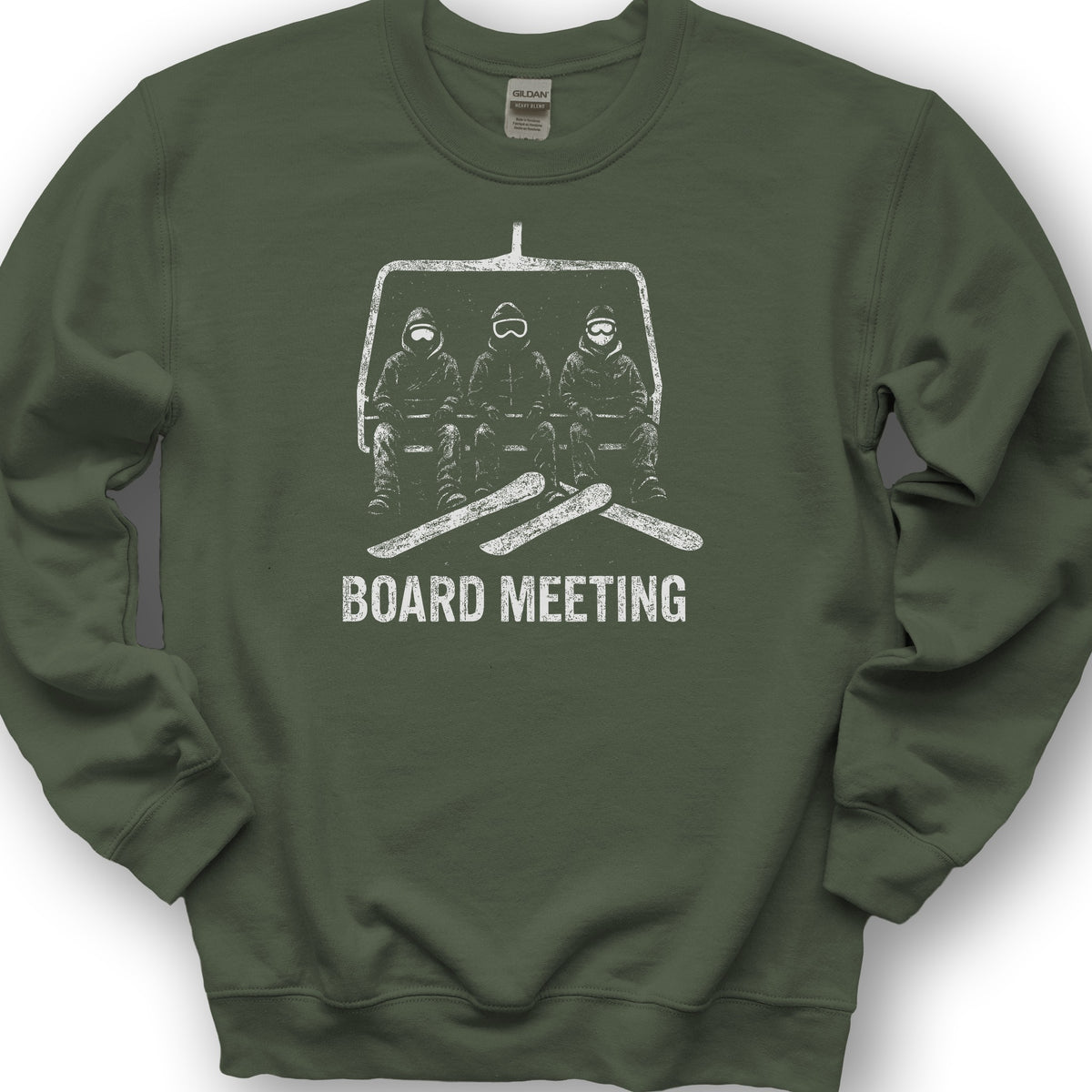 Board Meeting Goofy Rider Sweatshirt - Military Green