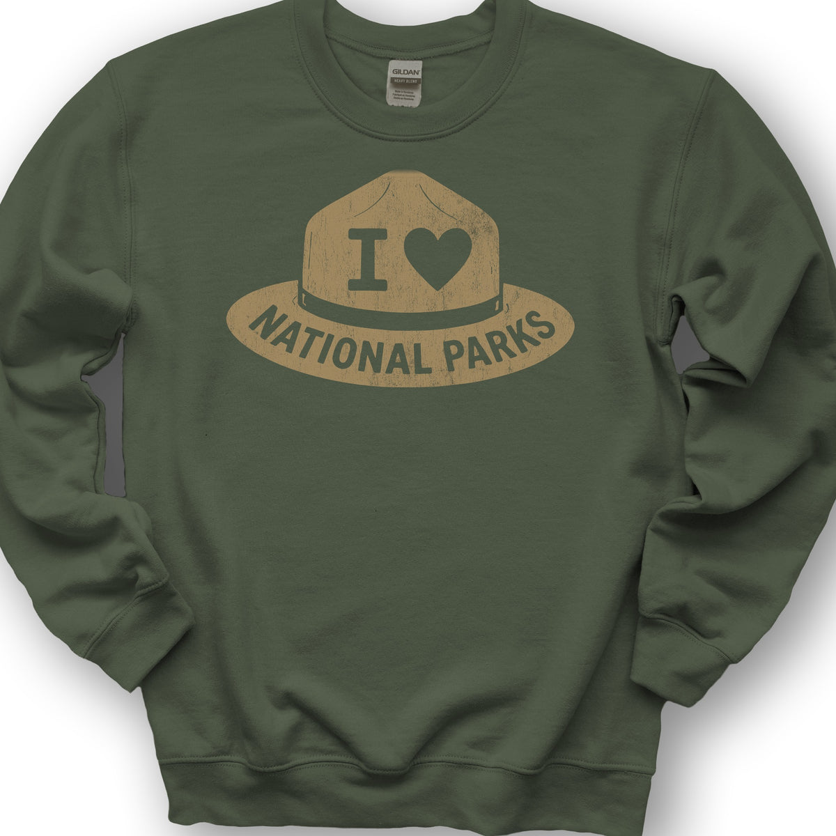 Parks Ranger Hat Sweatshirt - Military Green