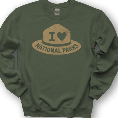 Parks Ranger Hat Sweatshirt - Military Green