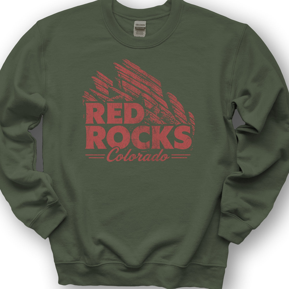 Red Rocks Vintage Sweatshirt - Military Green