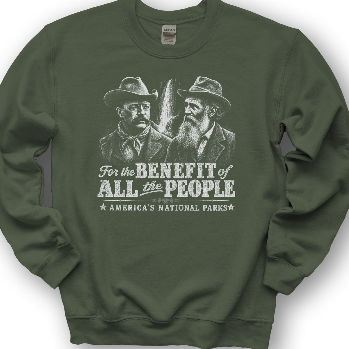 Roosevelt and Muir Sweatshirt - Military Green