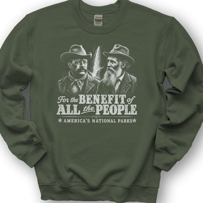 Roosevelt and Muir Sweatshirt - Military Green