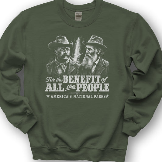 Roosevelt and Muir Sweatshirt - Military Green