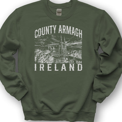 County Armagh Ireland Sweatshirt - Military Green