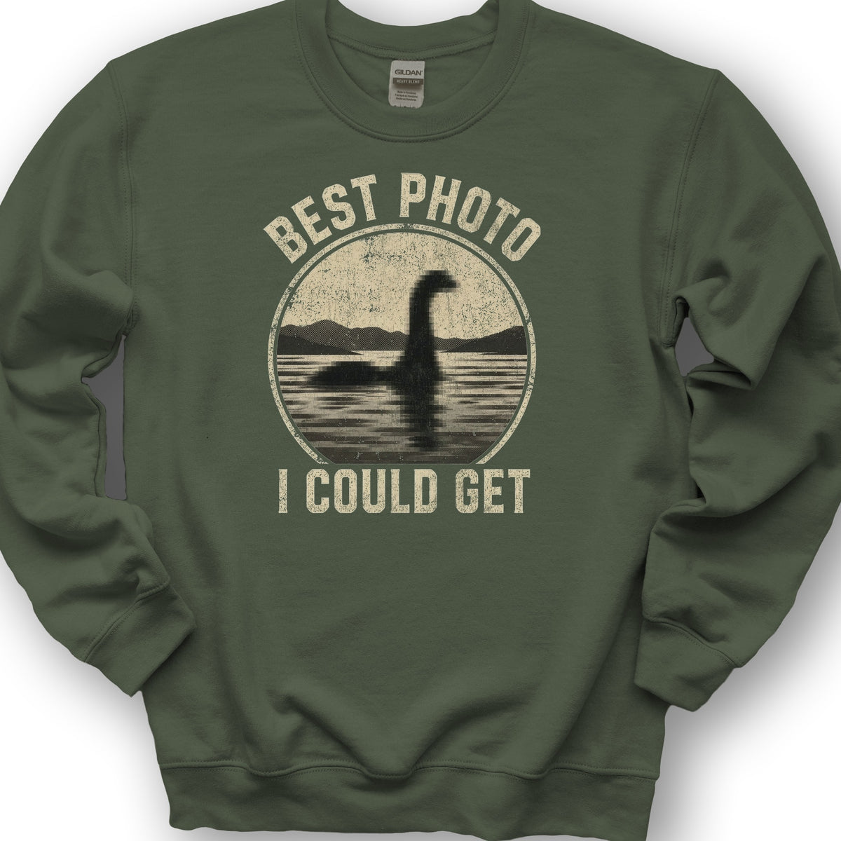 Loch Ness Photo Sweatshirt - Military Green