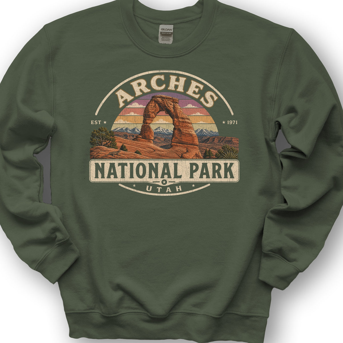 Arches Medallion Sweatshirt - Military Green