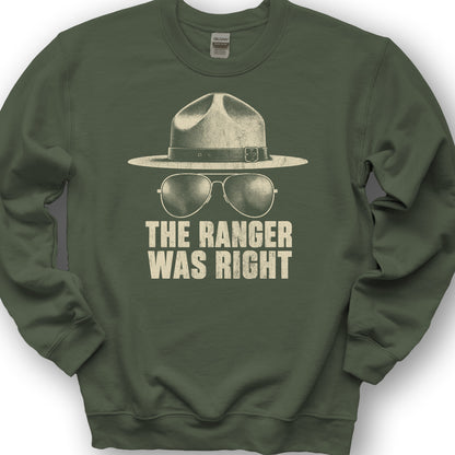 Ranger Was Right Halftone Sweatshirt - Military Green