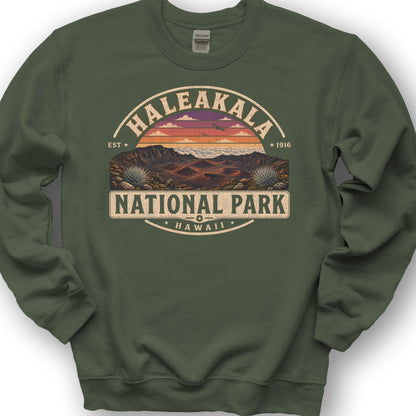 Haleakala Medallion Sweatshirt - Military Green