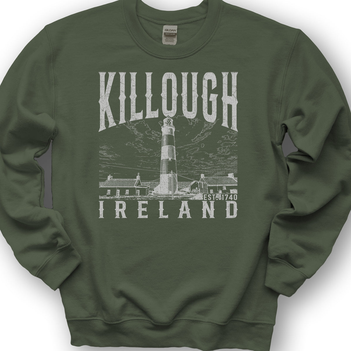 Killough Ireland Sketch Sweatshirt - Military Green