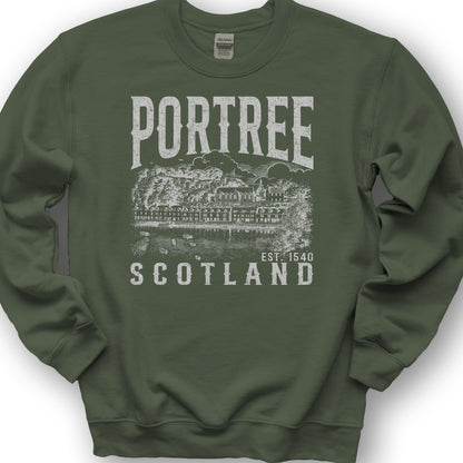 Portree Scotland Sweatshirt - Military Green