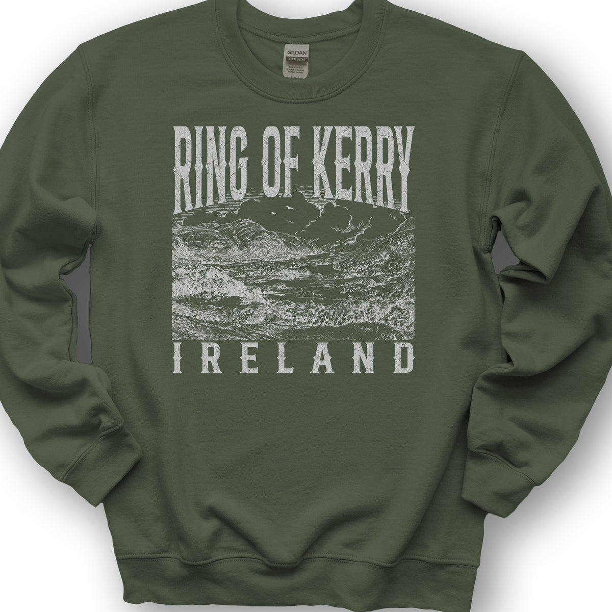 Ring of Kerry Sketch Sweatshirt - Military Green