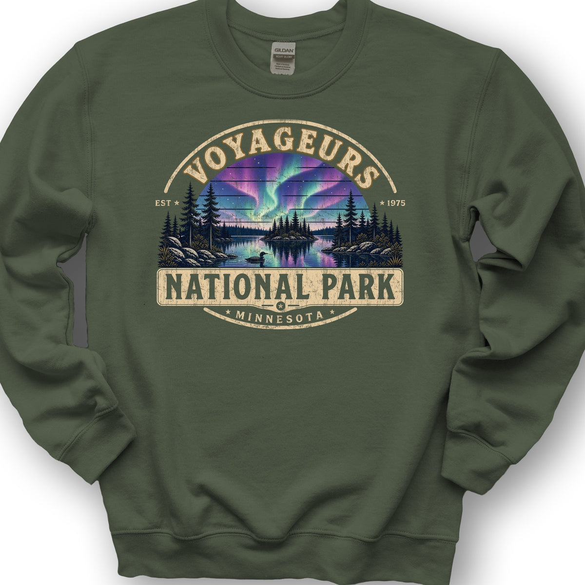 Voyageurs Medallion Sweatshirt - Military Green