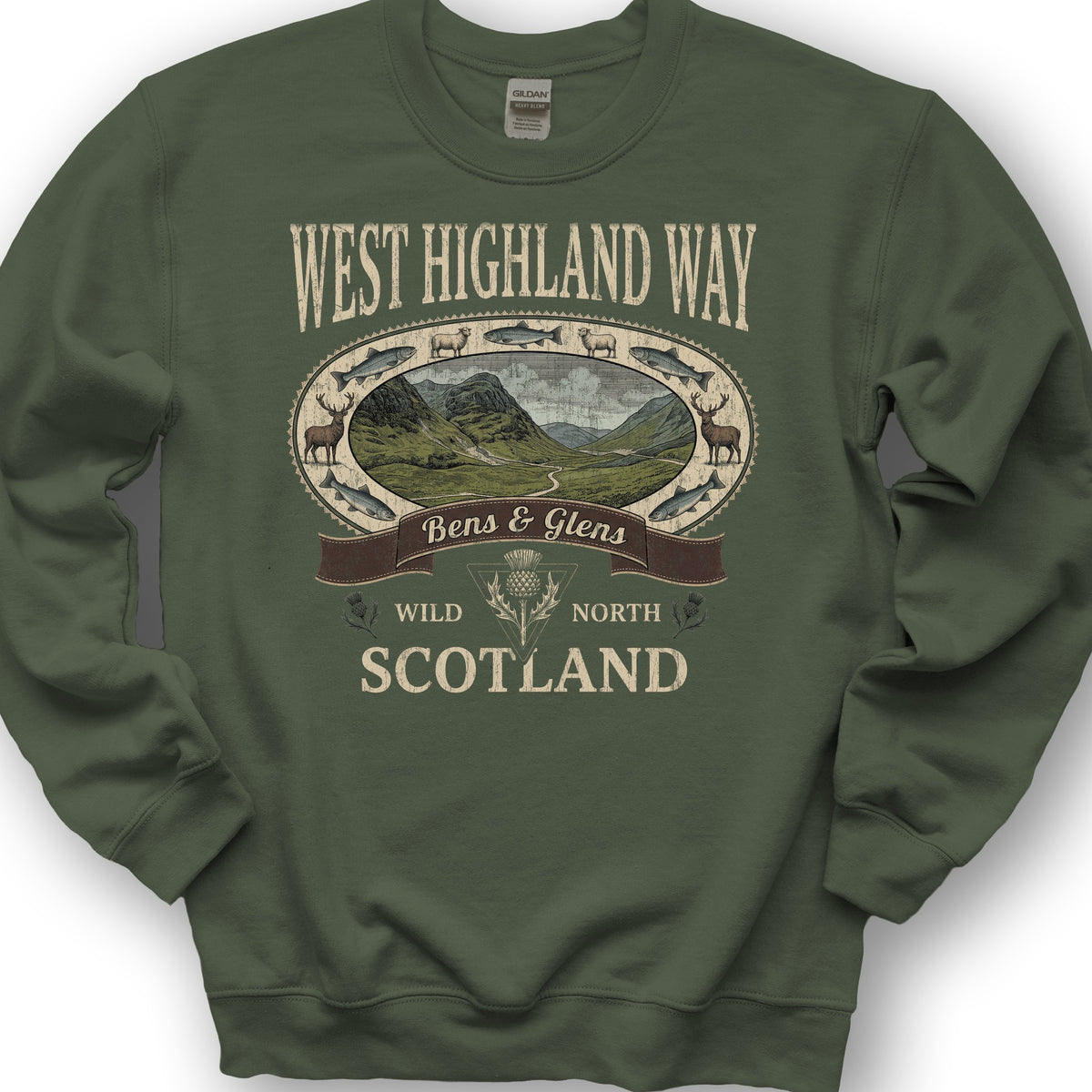 West Highland Way Heritage Sweatshirt - Military Green
