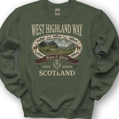 West Highland Way Heritage Sweatshirt - Military Green