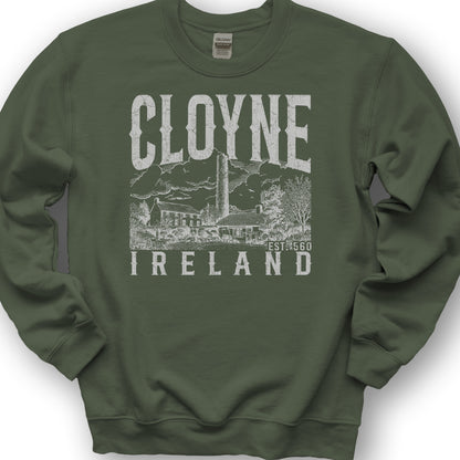 Cloyne Ireland Sketch Sweatshirt - Military Green